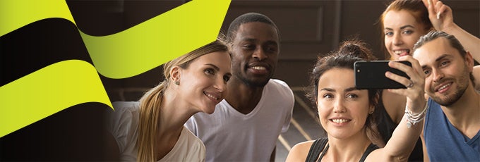 fitness group taking selfie newsletter