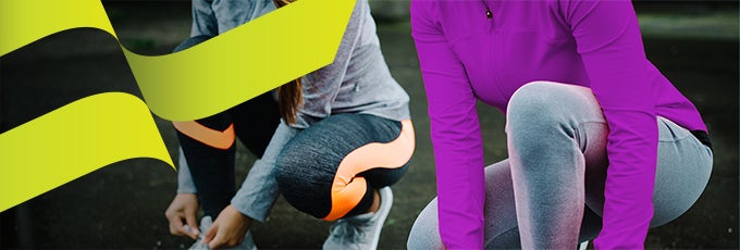 two joggers. tying shoes newsletter