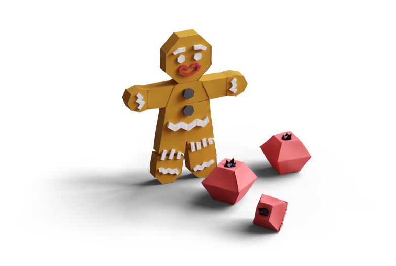 Origami Gingerbread Art
