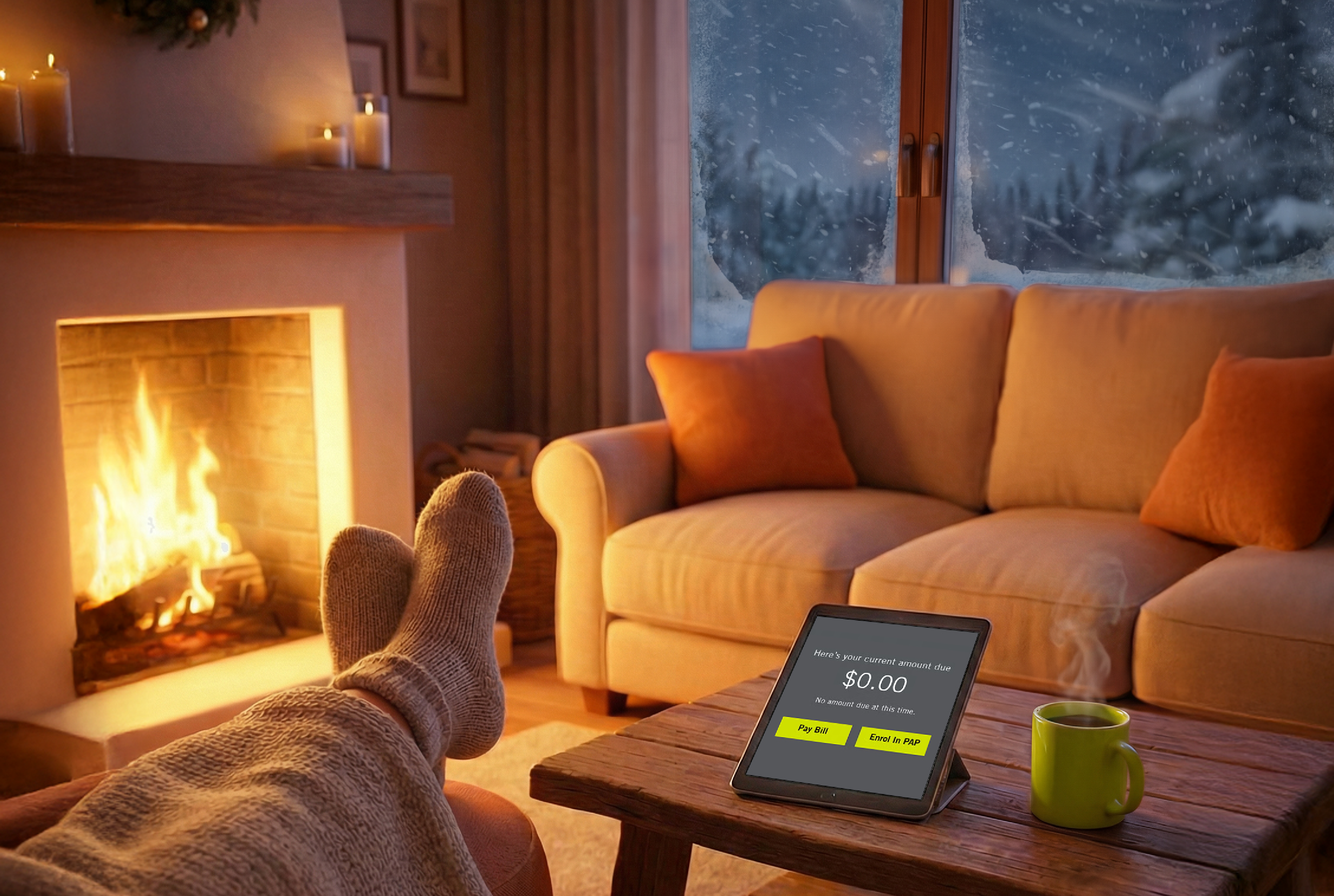 Get cozy with winter-friendly paperless billing