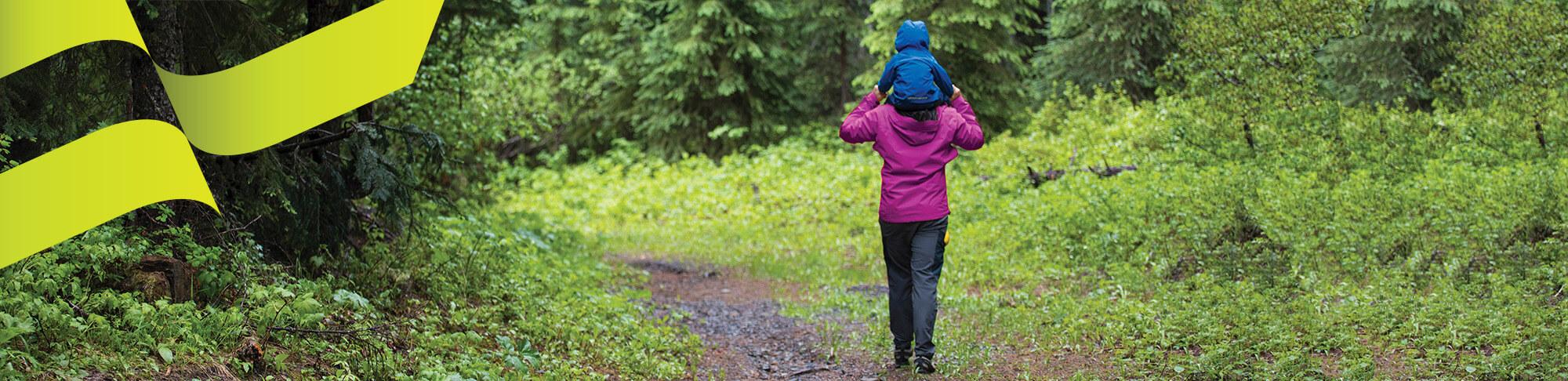 Woman and child hiking - Alectra Utilities Desktop Banner