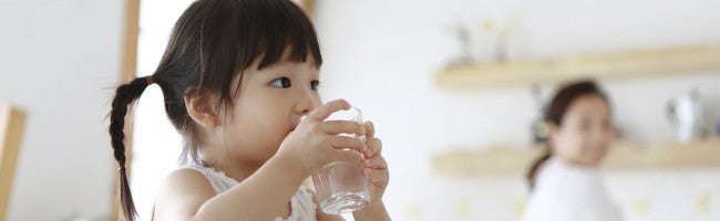 Kid drinking water