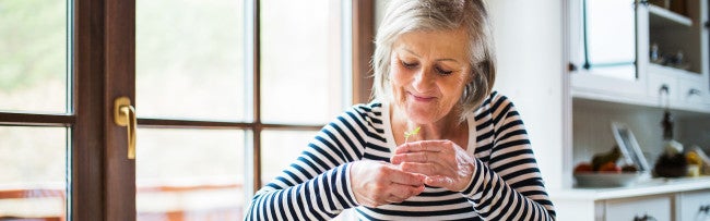 Grandma and grandchild gardening