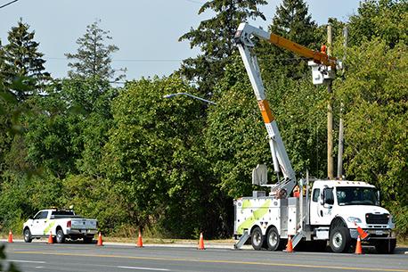 work being conducted on power-lines